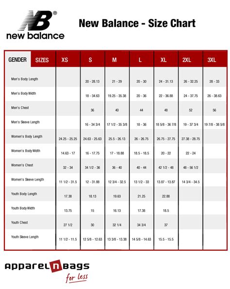 new balance size guide